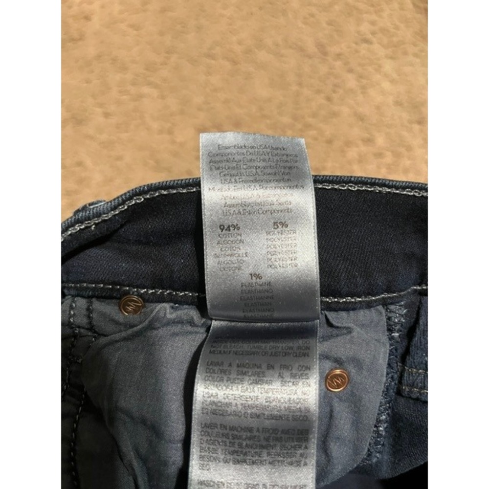 MOTHER The Stunner Zip Two Step Fray Skinny Jeans Last Call Dark Wash 25 - Picture 11 of 11